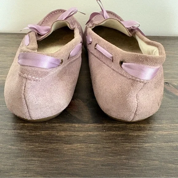 Vionic Women’s Alice Pink Suede Loafers with Bow - Picture 4 of 9